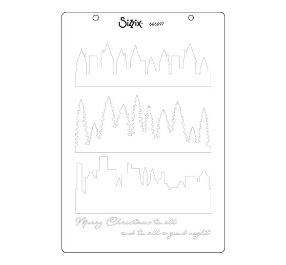 Sizzix A5 Stencil "Cosmopolitan - The View van Stacey Park"