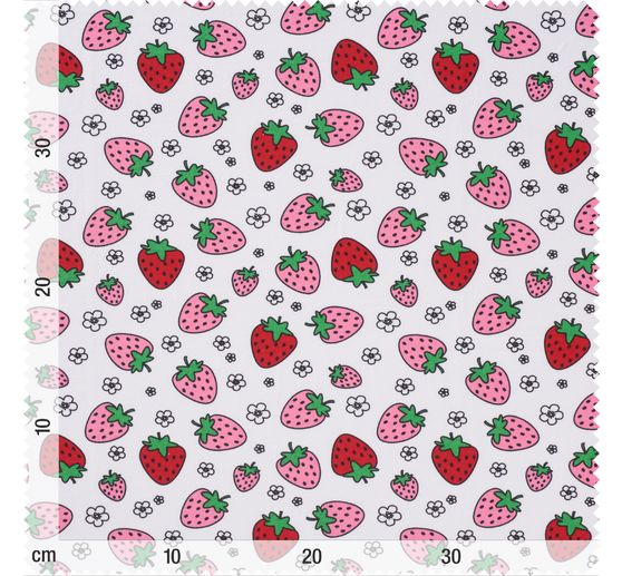 Tissu jersey au mètre « Fraises »