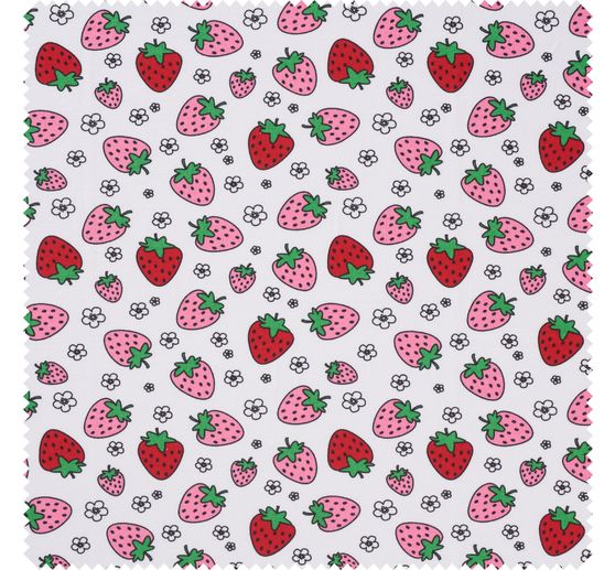 Tissu jersey au mètre « Fraises »