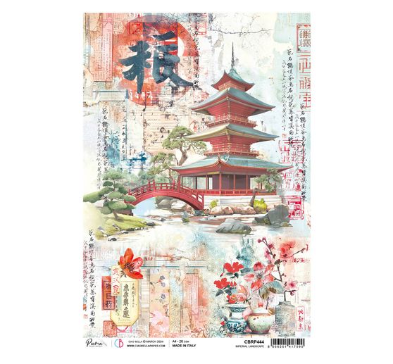 Soie de paille à motifs « Land of the Rising Sun – Imperial »