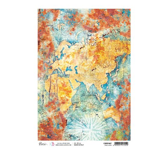 Motiv-Strohseide "Coral Reef - Oxidierung"