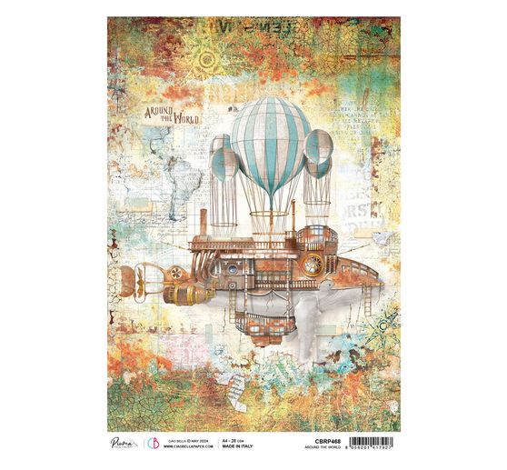 Soie de paille à motifs « Coral Reef – Around the Seaworld »