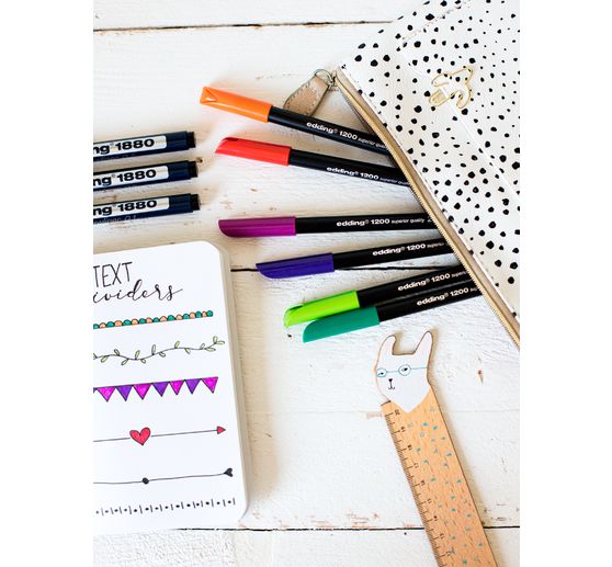 edding 1200 colour pen fine Pastel, set of 6