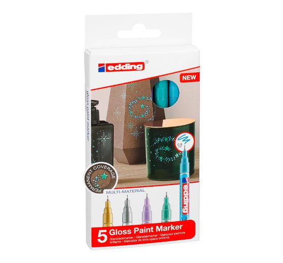 edding 780 glanslak-Marker Metallic, Speciaal, set van 5