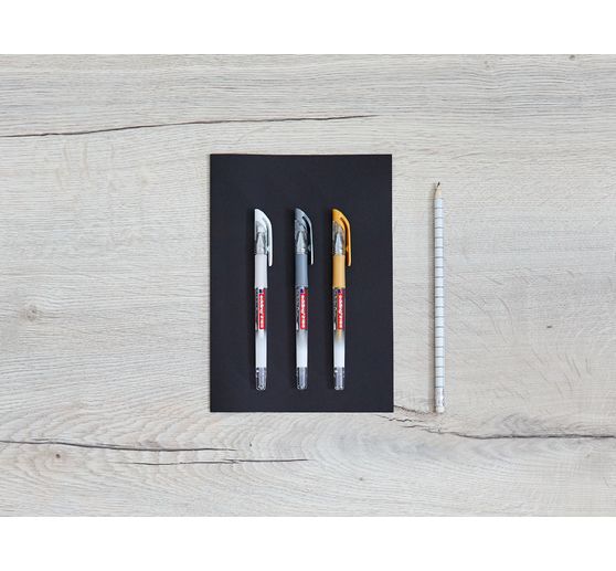 Rollers à encre gel métallisée edding 2185, set de 3