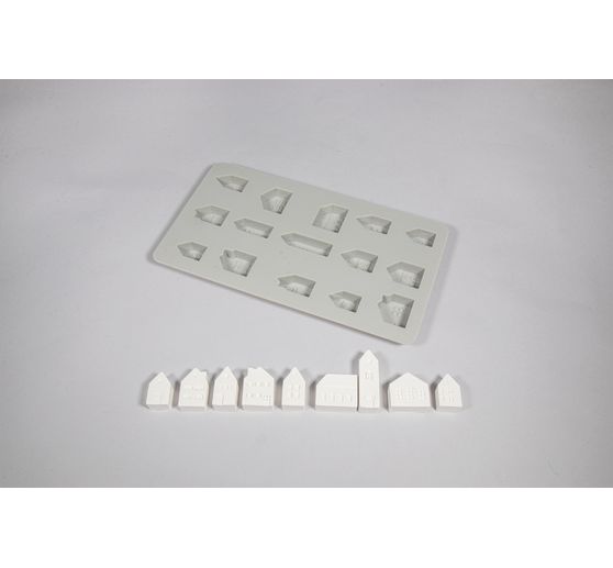 Siliconen gietvorm "Mini-huisjes"