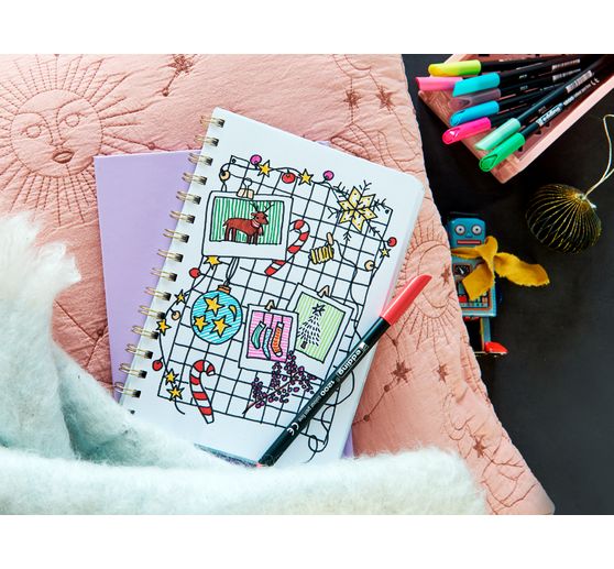 Feutres de coloriage edding 1200, 1 mm, 20 pc. dans boîte métal