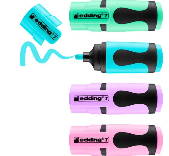edding 7 "Mini tekstmarker" Pastel set