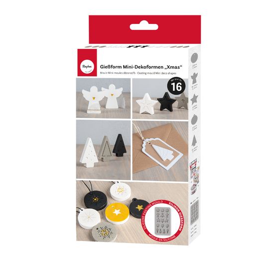 Siliconen gietform "Mini deco form X-Mas"