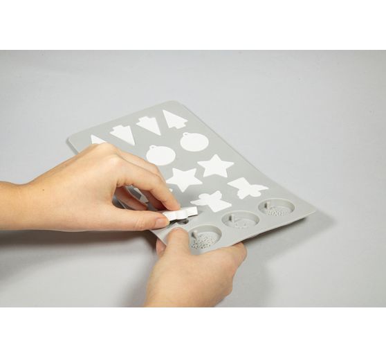 Siliconen gietform "Mini deco form X-Mas"