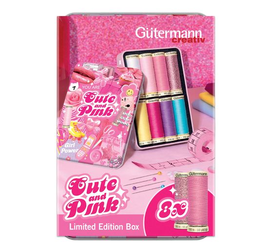 Gütermann Cute and Pink-Box, 8 spoeltjes