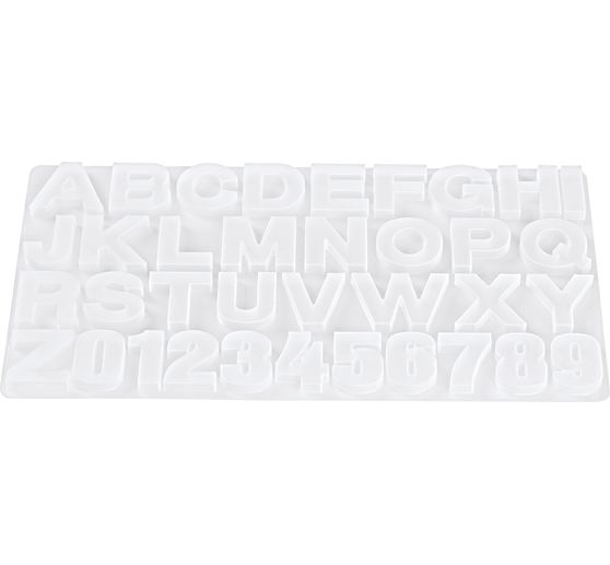 Gietvorm van silicone "Letters & Nummers"