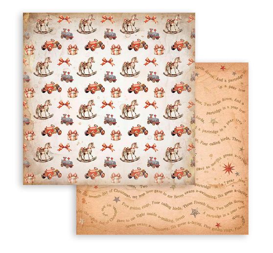 Scrapbook blok "Gear up for Christmas Backgrounds"