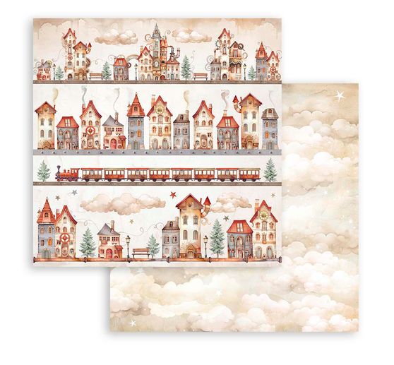 Scrapbook blok "Gear up for Christmas Backgrounds"