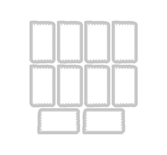 Sizzix Gabarit d'estampe et Clear Stamps "Tab Stamp Alpha by 49 and Market"