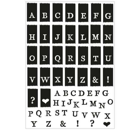 Sizzix Gabarit d'estampe et Clear Stamps "Tab Stamp Alpha by 49 and Market"
