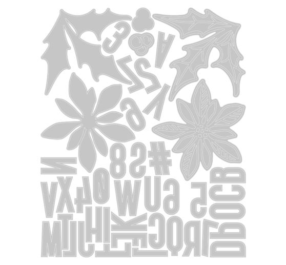 Sizzix Thinlits gabarit d'estampe "Vault Seasonal Sketch by Tim Holtz"
