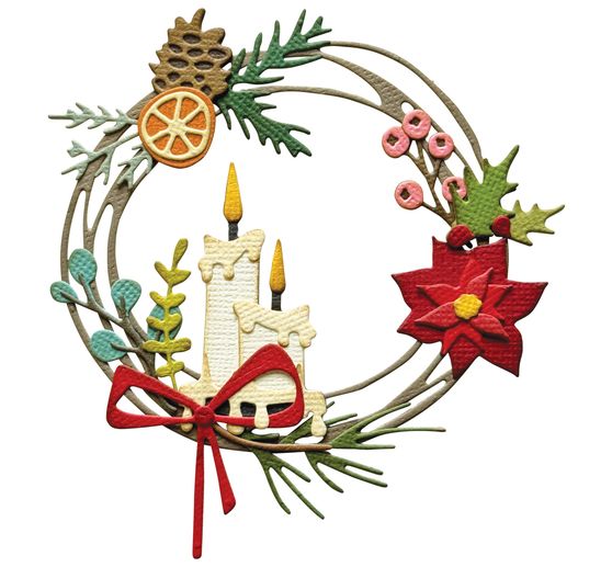 Sizzix Thinlits Punching template "Vault Festive Wreath by Tim Holtz"