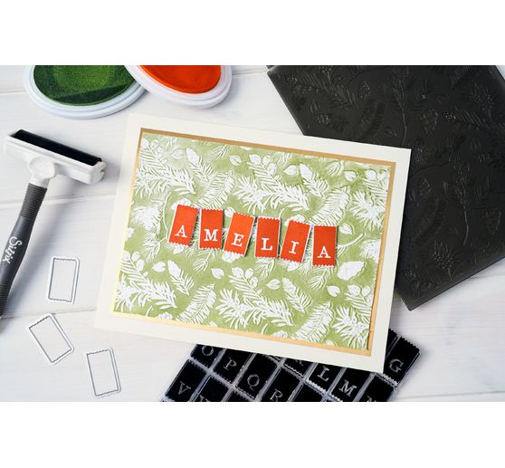 Sizzix A5 3D Embossing sjabloon "Pines van 49 en Market"