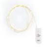 Micro LED light chain, with timer, gold colored wire, 20 LEDs