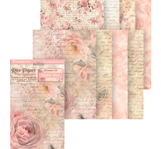Motief strozijde achtergronden "Shabby Rose"