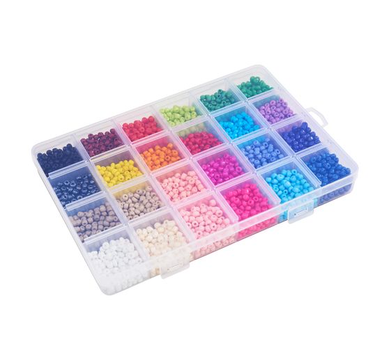 Set de perles en verre VBS « Rocailles »