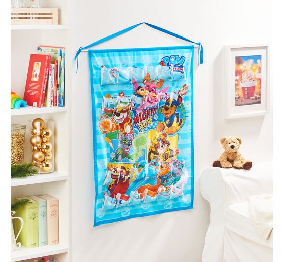 Adventskalender stof paneel "Paw Patrol Mighty Pups", ca. 150 x 80 cm