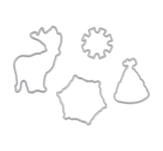Ponsvormen en stempel set "Happy Holidays"