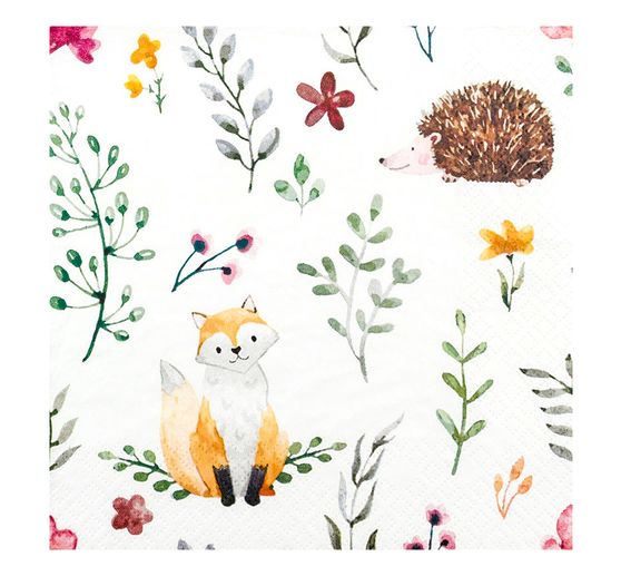 Serviette "Fuchs und Igel"