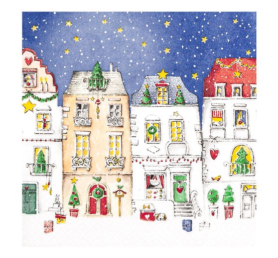 Napkin "Winter Village"