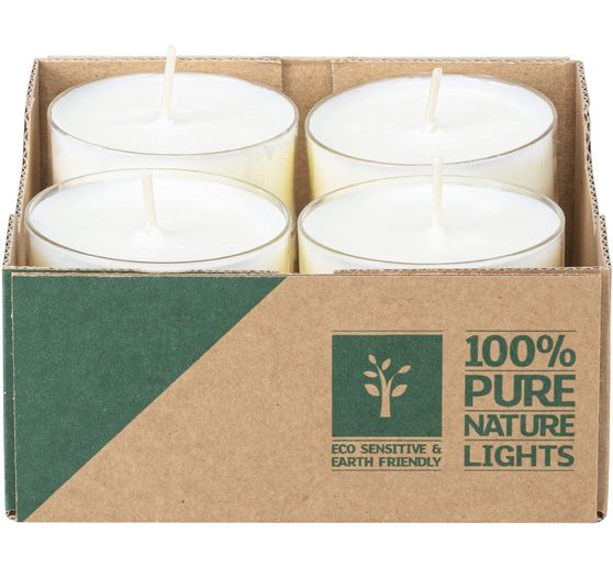 Maxi-bougies chauffe-plat 10 h « Pure Nature Lights », 8 pc.