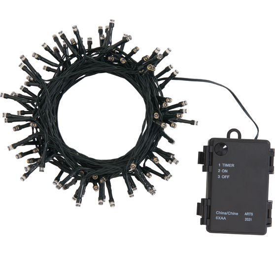 Outdoor mini chain of lights, 10 m, Green, 100 LEDs