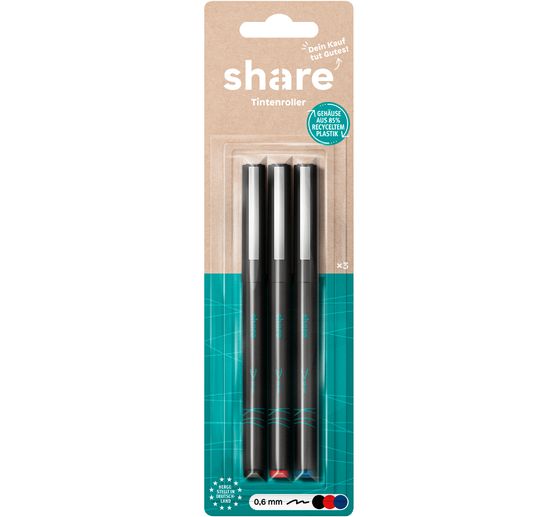 Stylos rollers share, set de 3