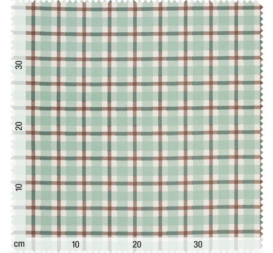 Katoenen stof "British check Green"