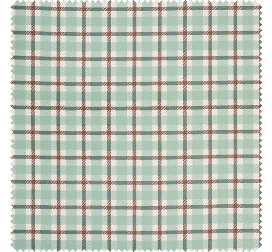 Katoenen stof "British check Green"