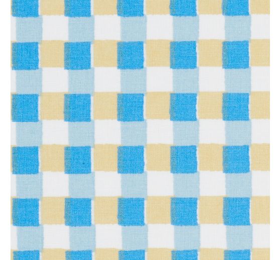 Katoenen stof "Ruit-Blauw" acryl gecoat