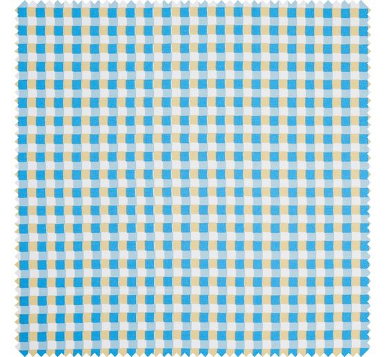 Katoenen stof "Ruit-Blauw" acryl gecoat