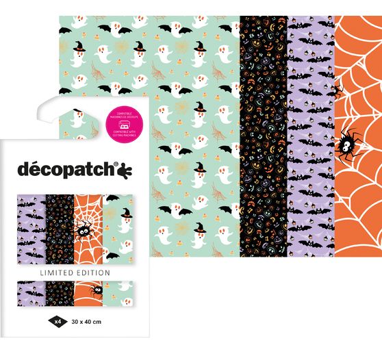 Décopatch Pocket Hot-Foil Collectie "Halloween Spinnen en Vleermuizen"