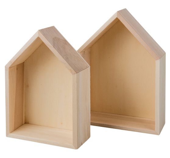 Wooden frame "Houses - Wide", set of 2