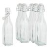 VBS Glass bottle with swing top "Square", 500 ml, 6 pieces