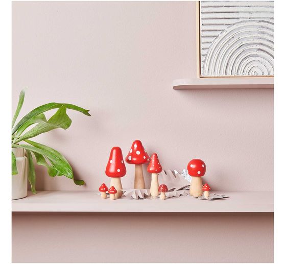 Houten paddenstoelen