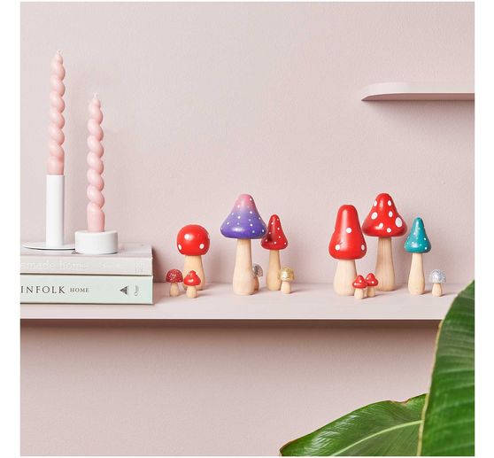 Houten paddenstoelen