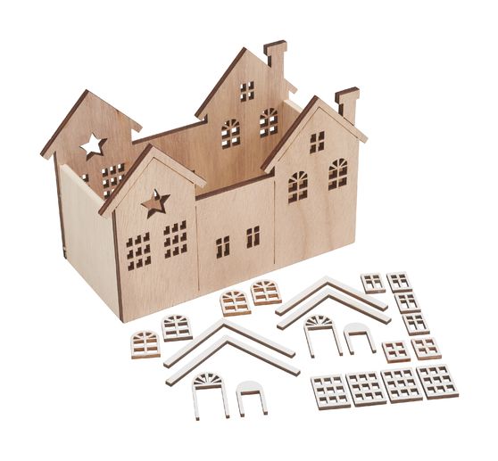 VBS Houten doos "Huizen"