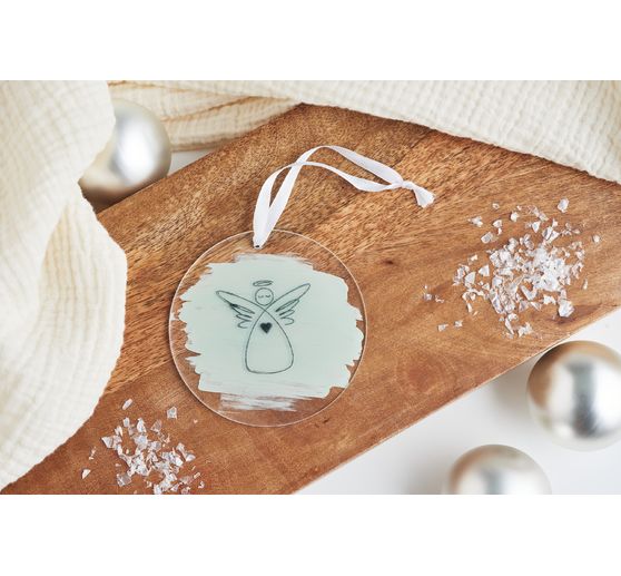 Decoratieve hanger "Rond" met lint, set van 2