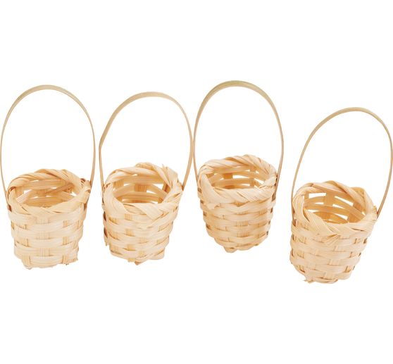 VBS Mini mandje "Bamboe", 4 stuks