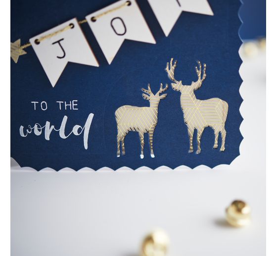 Punching template "Card with reindeer"