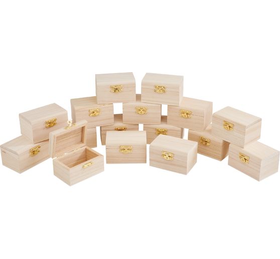 Coffres en bois VBS, 16 pc.