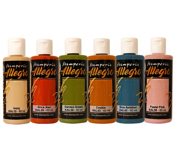 Peintures Stamperia Allegro Acrylic « Create Happiness »