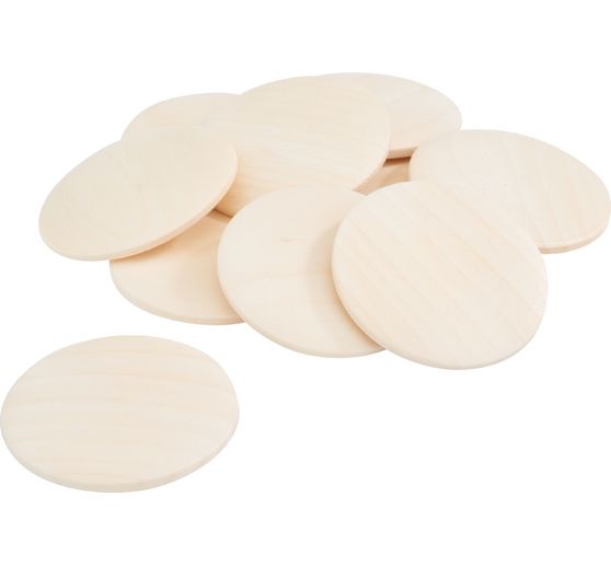 VBS Wooden platine "Curved", Ø 40 mm
