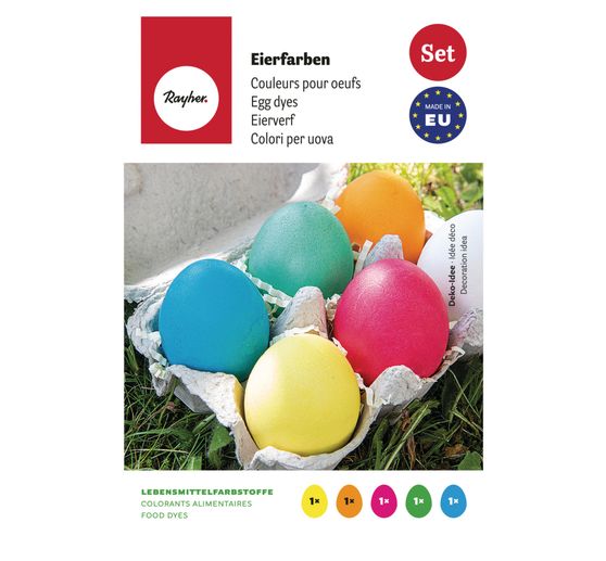 Eierverf set met 5 kleuren